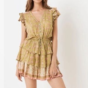 Spell & The Gypsy “Dahlia Playdress”
METALLIC FLUTTER SLEEVE MINI